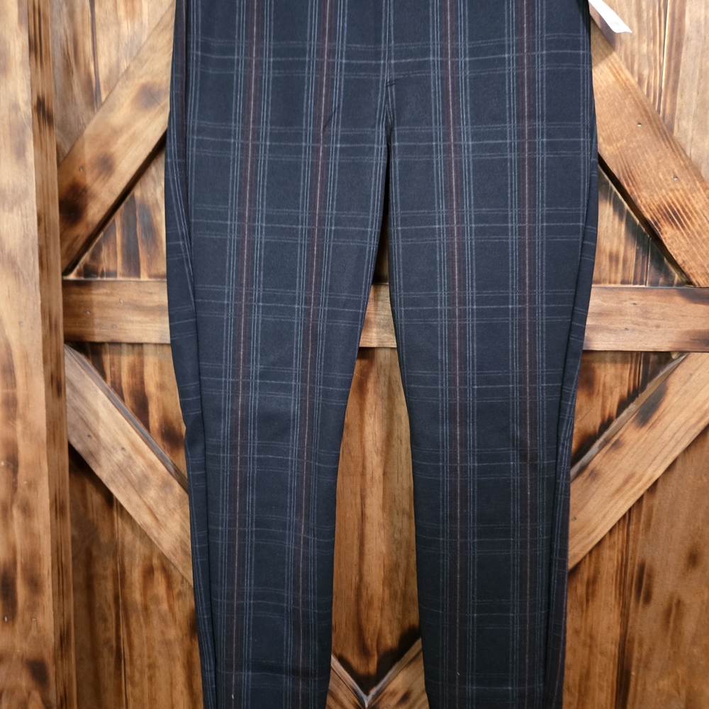 Free People Black Plaid Leggings